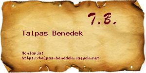 Talpas Benedek névjegykártya